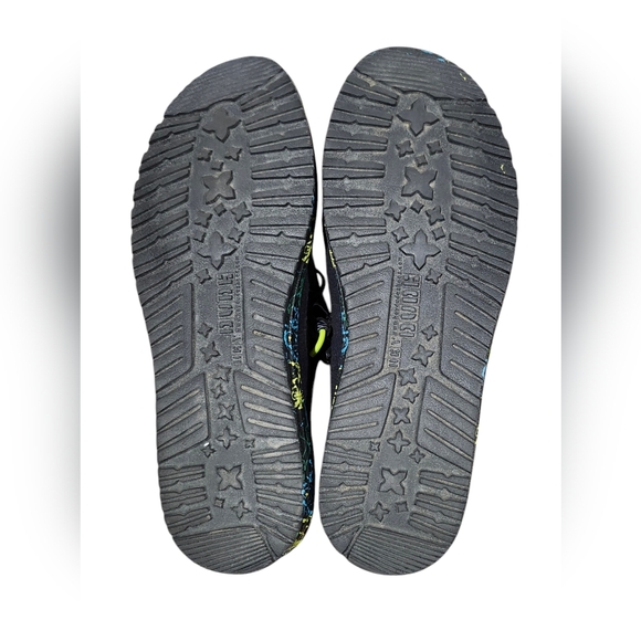 Hey Dude Wally Size 7 Shoes Blue Green Paint Splatter Gecko Slip On Loafer - UNI - Picture 3 of 6